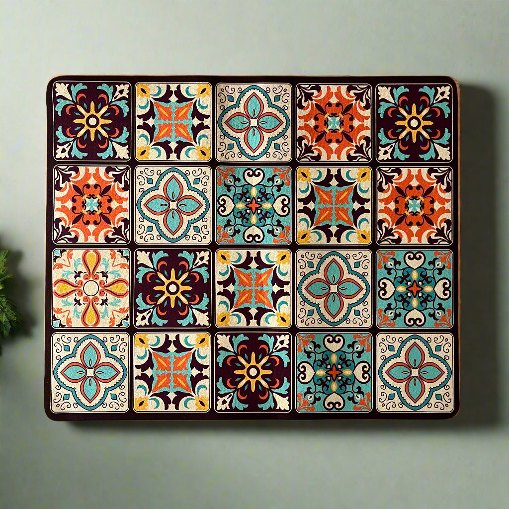 caravan glass cooker cover mosaic style