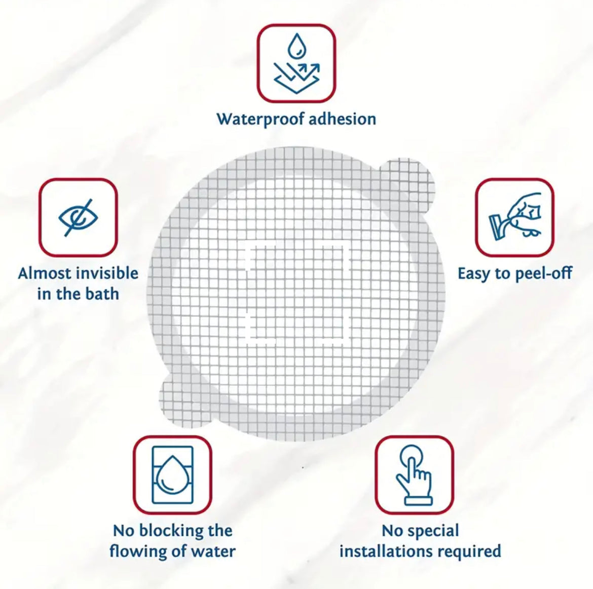 Caravan Shower Drain adhesive mesh