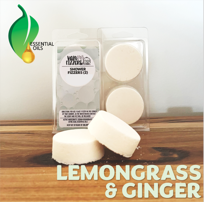 Lemongrass and ginger shower fizz caravan