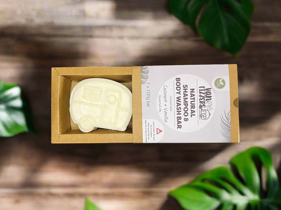 Coconut & Vanilla Shampoo & Body Wash Bar - All Natural!