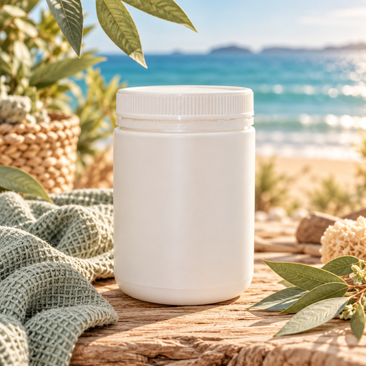 1000mL Refillable HDPE Plastic Jar with Screw Lid