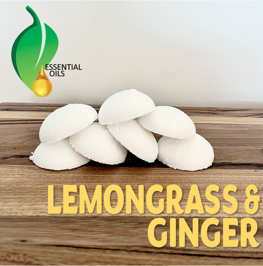 lemongrass ginger essential oil shower fizzer for caravan